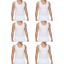 Süsen Lingerie 6 Adet Erkek Beyaz Atlet, Günlük Erkek Atlet, Erkek Penye Atlet, Erkek Iç Giyim