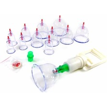 12LI Kupa Çekme Vakumlu Masaj Aleti Hacamat Seti