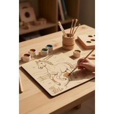 Çocuklar Için Ahşap Boyama Seti – 16 Parça Mdf Boyama Kitabı, 6 R