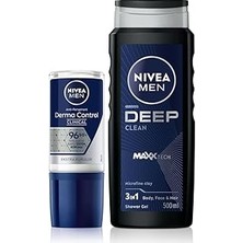 SHC4200 Men Erkek Roll-On Deodorant Derma Control Clinical 50ML ve Men Clean Erkek Duş Jeli 500ML