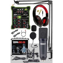 Wizard Paket-1 Cx2 Stüdyo Mikrofon MDX-100 Stüdyo Kayıt Mikseri Kulaklık Ekipman Seti