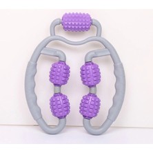 5 Silindirli Vücut Masaj Roller Mor, Selülit Masaj Aleti