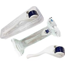 1.0mm Beyaz Dermaroller Masaj Aleti 540 Iğneli Mavi Su Serum Tarağı Saç, Yüz, Vücut