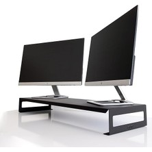 Dual Monitör Standı – Ikili Monitör Standı – Monitör Yükseltici – Metal – Siyah – SMS4BL