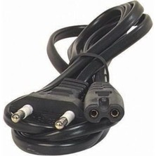 Elektrik Fişi 1,5 Metre Güç Kablosu Işıldak Traş Makinesi için Dayanıklı Siyah Kablo