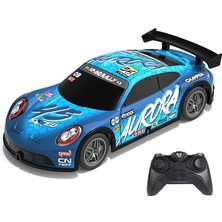 2.4 Ghz Rc Full Fonksiyon LED Işıklı Gövde 1:22 Şarjlı Uzaktan Kumandalı Drift Arabası (Mavi)