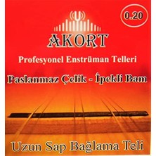 Uzun Sap Bağlama-Saz Teli 0.20 + Tezene Hediye