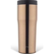 Sızdırmaz Vakumlu Çıft Katmanlı Çelik Bardak Termos 480 ml 6 Saat Sıcak / 12 Saat Soğuk - Bronz