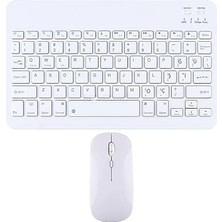 Air 11 Inç/pro 11 (M3/m2) Çip 2025-2024 ile Uyumlu Bluetooth Klavye Mouse Seti Beyaz