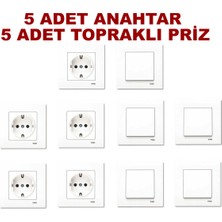 Priz  Anahtar (5+5 Toplam 10 Adet) Viko