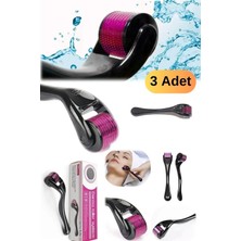 3 Adet Sakal & Saç Gürleştirici Fidanlaştırıcı Titanyum Mikro Iğneleme Ince Uçlu Yüz Masaj Bakım Pro