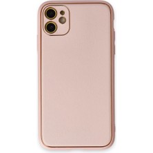 xirshop Iphone 12 Kılıf Coco Deri Silikon Kapak - Pudra