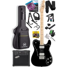 TLX-60BK-25AMP Telecaster Maple Klavye Hh 25W Amfili Elektro Gitar Seti