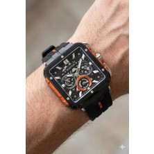 Quantum Multifonksiyon Erkek Kol Saati | 45MM Çelik Kasa, Siyah Silikon Kordon, 5ATM