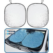 Içi Ön Cam Güneşliği, Katlanabilir Otomobil Ön Cam Güneşliği Otomobil, Güneş Isı Koruması ve Araba Içi Soğutucu (Extralarge)73 * 80CM / 2 Özdeş Dikdörtgen Gölgelik, Oto Güneşlik