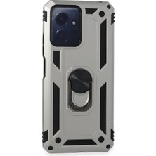 Eco Port Xiaomi Redmi Note 12 4g Kılıf Sofya Yüzüklü Silikon Kapak - Gümüş