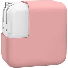 MacBook Pro 14 Inç M1-M5 Uyumlu Silikon Şarj Aleti Kılıfı 360° Koruyucu | 70W Usb-C/magsafe 45W 1–2 – Ultra Ince Yıkanabilir, Kaymaz Yüzey Pembe