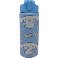 600ML Cinnamoroll Temalı Lisanslı Pipetli Kilitlenebilir Kapak Paslanmaz Çelik Termos Matara