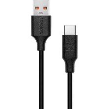 To Type-C ile Uyumlu iPhone ve Samsung ile Uyumlu Hızlı Şarj ve Data Kablosu 100 cm (Siyah)