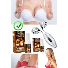2 Adet x 100 ml Göğüs Şekillendirme ve Büyütme Spreyi + 3D Masaj Aleti Göğüs Sıkılaştırıcı Esnetik