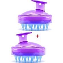 2 Adet Yumuşak Silikon Dişli Tarak Saç Derisine Masaj Yapan Duş Fırçası Saç Bakım Seti