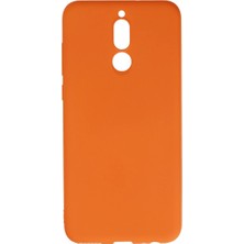 xirshop Huawei Mate 10 Lite Kılıf Nano Içi Kadife Silikon - Turuncu