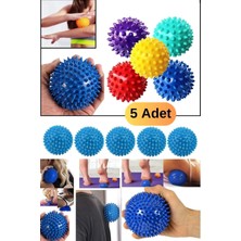 5 Adet Profesyonel Fitness Cardio Pilates Mini Küçük Boy 6 cm Dikenli Duyu Uyarıcı Masaj Topu Spor