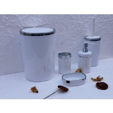 Feyza Design Pratik 5'li Banyo Seti: Çöp Kovası, Wc Fırçalık, Sabunluk, Diş Fırçası, El Sabunu
