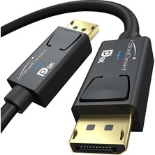 – 5m – Displayport Kablosu, Dp 1.4, Vesa Sertifikalı (60Hz'de 8k, 144hz, HDR10-OYUN Monitörleri Için Ideal, Freesync/g-Sync, Resmi Olarak Vesa Yönergelerine Göre Test Edilmiştir, Siyah)