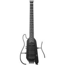 Hush x Pro Elektro Gitar Kiti, Düzinelerce Önceden Ayarlanmış Kombinasyonlu Akıllı Seyahat Gitarı, 7 Ton Sim Seçeneği, Siyah