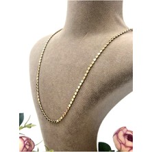 Cadde Dükkanı Tek Zincir Kolye Ezme Çelik Gold