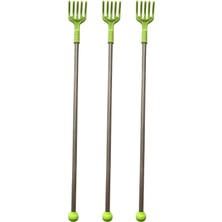 3 Adet Yeşil Metal Saplı Sırt Kayışıcı Sırt Kaşıma Çubuğu 42 cm