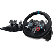 G G29 Driving Force Yarış Direksiyonu, Çift Motorlu Güç Geri Besleme, 900° Direksiyon Yönü, Deri Direksiyon, Ayarlanabilir Paslanmaz Çelik Pedallar, Siyah [video Game]