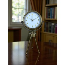 Bucuks Eskitme Metal Gold Rakamlı Üç Ayaklı Masa Saati