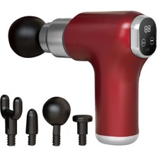 4 Farklı Başlıklı Hızlı Şarjlı Kas ve Vücut Mini Masaj Tabancası