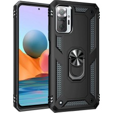 Eco Port Xiaomi Redmi Note 10 Pro Kılıf Sofya Yüzüklü Silikon Kapak - Siyah