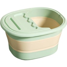 Katlanabilir Ayak Banyosu, Uyumaya Yardımcı Olmak Için Ayak Masajlı Ayak Banyosu, Ayak Spa, Ayak Daldırma Küveti Yatıştırıcı Yeşil Çok Fonksiyonlu