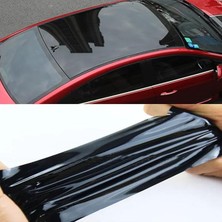 Black Parlak Siyah Hava Kanallı Üstü Koruma Jelatinli Araç Motor Aksesuar Araç Tavan Kaplama Folyosu Kırılmaz Çizilmez Özel Postüplü Ambalajda Gönderim (152CMX50CM)