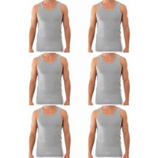 Süsen Lingerie 6 Adet Erkek Penye Gri Atlet, Erkek Ter Emen Penye Gri Atlet, Erkek Iç Giyim