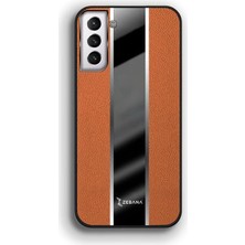 Samsung Galaxy S21 Fe 5g ile Uyumlu Kılıf Zebana Premium Deri Kılıf Kahverengi