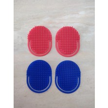 4 Adet Duş Tarağı Yumuşak Silikon Saç Yıkama Tarağı & Saç Derisi Masaj Tarağı Saç Yıkama Fırçası