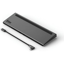 BX12HB 11'i 1 USB C Hub, 4K Hdmı, Dp, Vga, Görüntü Aktarımı, 100W Pd, 3x USB 3.0 Girişi, 1 Gigabit Ethernet, Micro Sd/sd Girişi, 3,5 mm Jack. MacBook Pro Için Multiport Bağlantı Noktası.