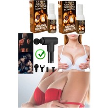 4 Başlıklı Masaj Tabancası + 2 Adet 100 ml & 100 ml Losyon Spreyi