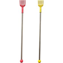 2'li Metal Saplı Sırt Kayışıcı Sırt Kaşıma Çubuğu Sarı Kırmızı 2-Li