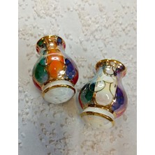 Feyza Design El Boyama Porselen Tuzluklar, Şık ve Dayanıklı, 2'li Set