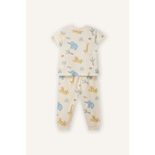 DeFacto %100 Pamuklu Dinozor Baskılı 2'li Pijama Takımı Erkek Bebek G8846A526SM