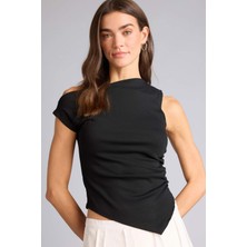 DeFacto Slim Fit Tek Omuzlu Ribana Tişört F2453AX26SM