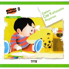 Semerkand Çocuk Yayınları Merhaba Çocuklar 8 - Değerler; Çöpleri Çöp Kutusuna Atıyorum