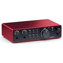 Scarlett 2i2 Gen 4 Ses Kartı: Kayıt, Şarkı Yazma, Yayın ve Podcasting Için USB Audio Arayüzü, Stüdyo Kalitesinde Kayıt ve Kayıt Yapmanız Için Gerekli Tüm Yazılımlar