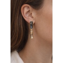 Suzi Shine Vip 14K Altın Kaplama Kristal Küpe